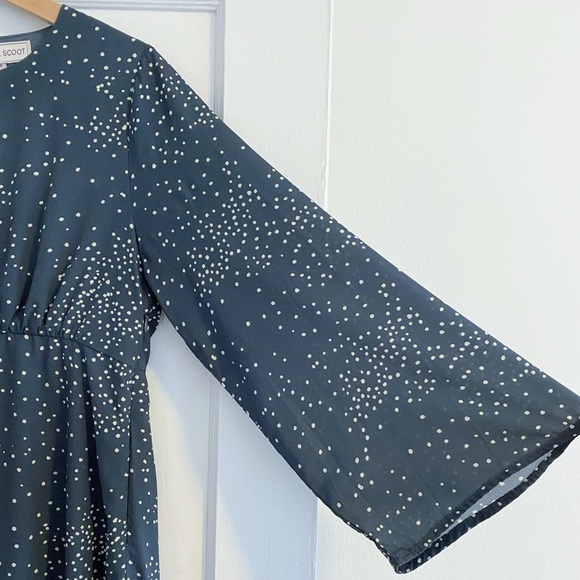 Piper and Scoot: The Pacific Dot Midi Dress in Dusty Blue Size Medium - Picture 5 of 9